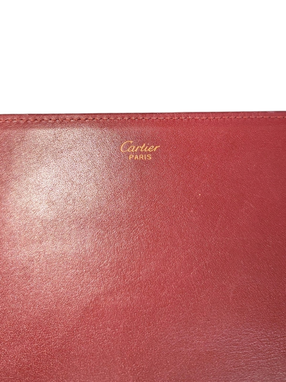 Vintage Cartier Burgundy Leather Clutch - Picture 6 of 7